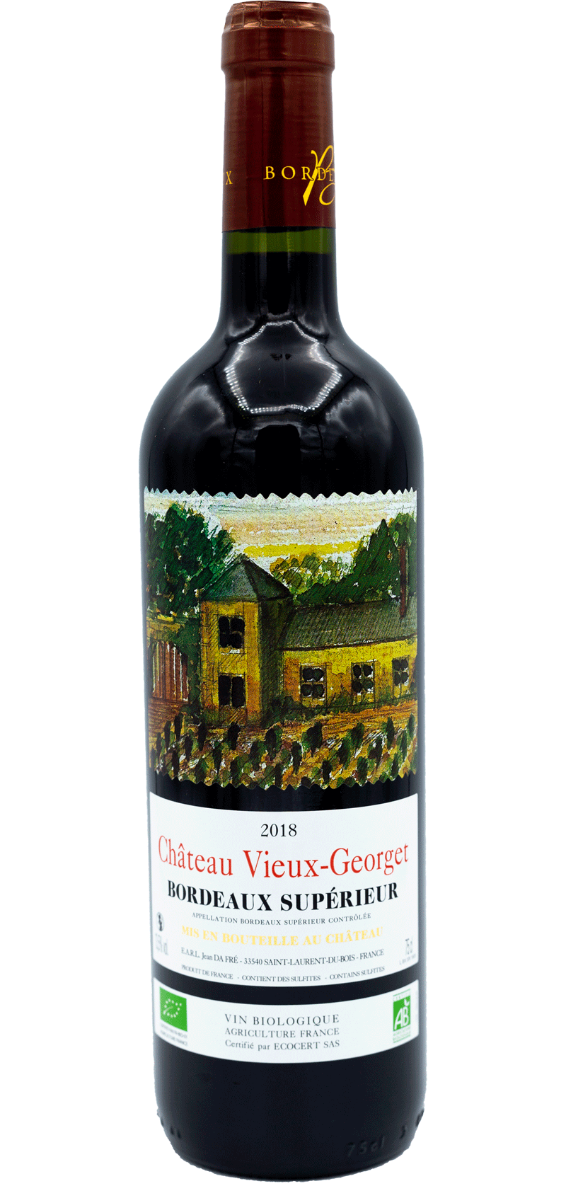 – Château Vieux Georget Wine Red Bordeaux Supérieur Organic from Bordeaux
